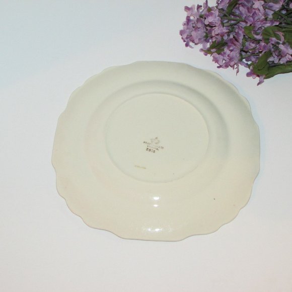 MYOTT Vintage Luncheon Salad Plate 2803 Square Green Black Floral Band England - Picture 4 of 6